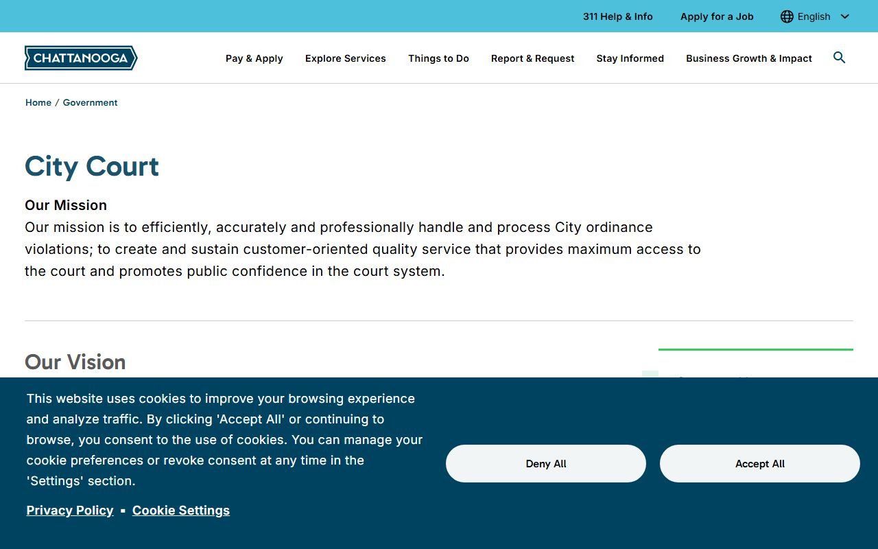 Chattanooga City Court as a non-divorce reference for Chattanooga divorce decree searches