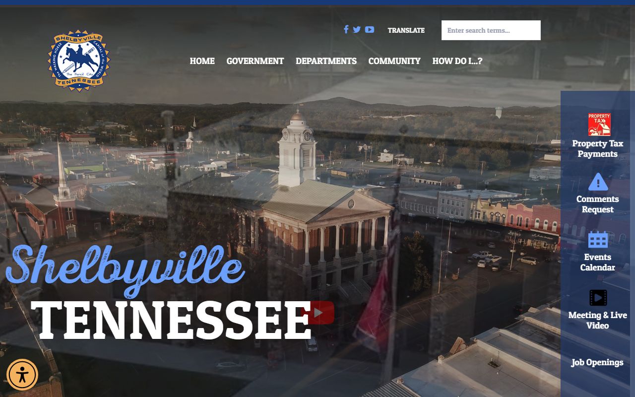 Shelbyville city site for Bedford County divorce decree resources