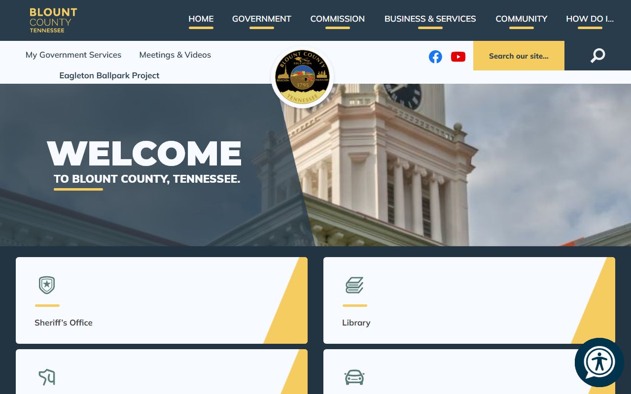 Blount County government portal for divorce decree records