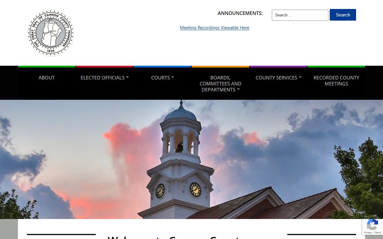 Cannon County government portal for divorce decree records and clerk contacts