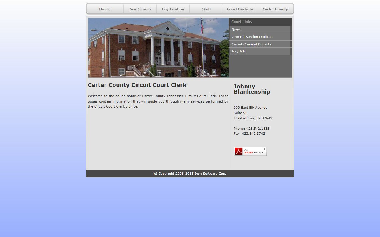 Carter County Circuit Court site for divorce decree records