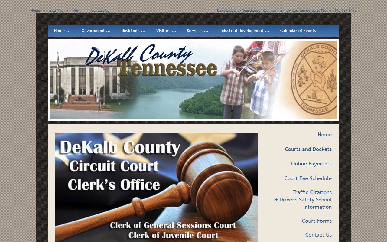 DeKalb County courts and dockets page for divorce decree records