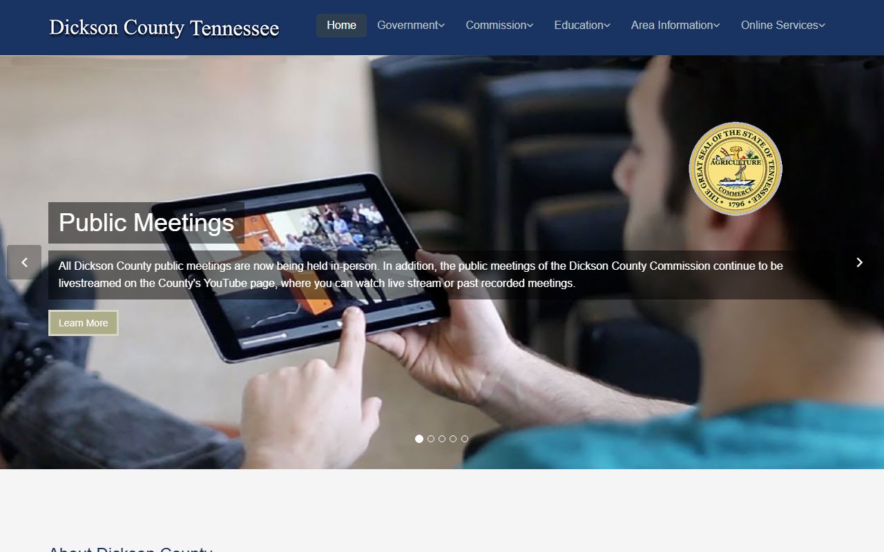 Dickson County government portal for divorce decree records