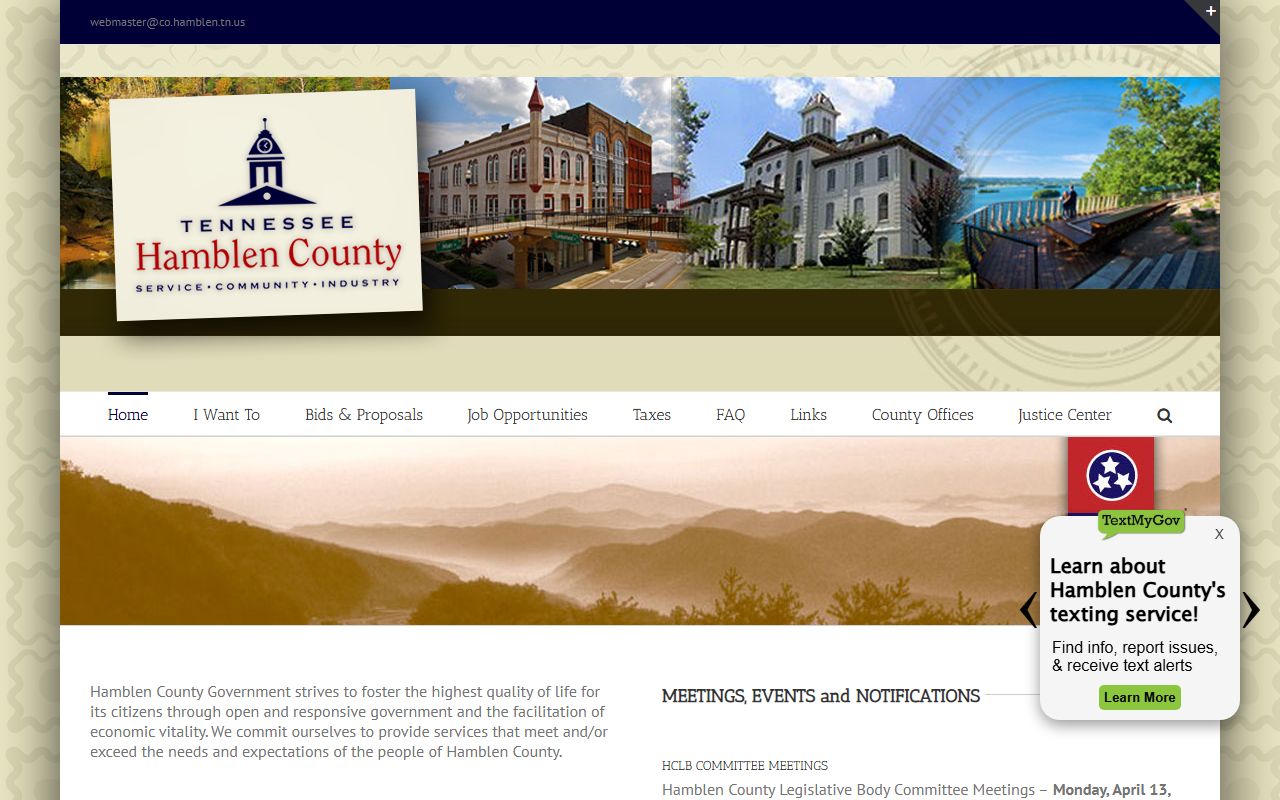 Hamblen County government portal for divorce decree records