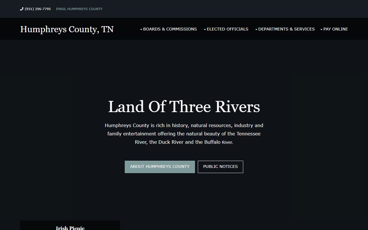 Humphreys County portal for divorce decree records