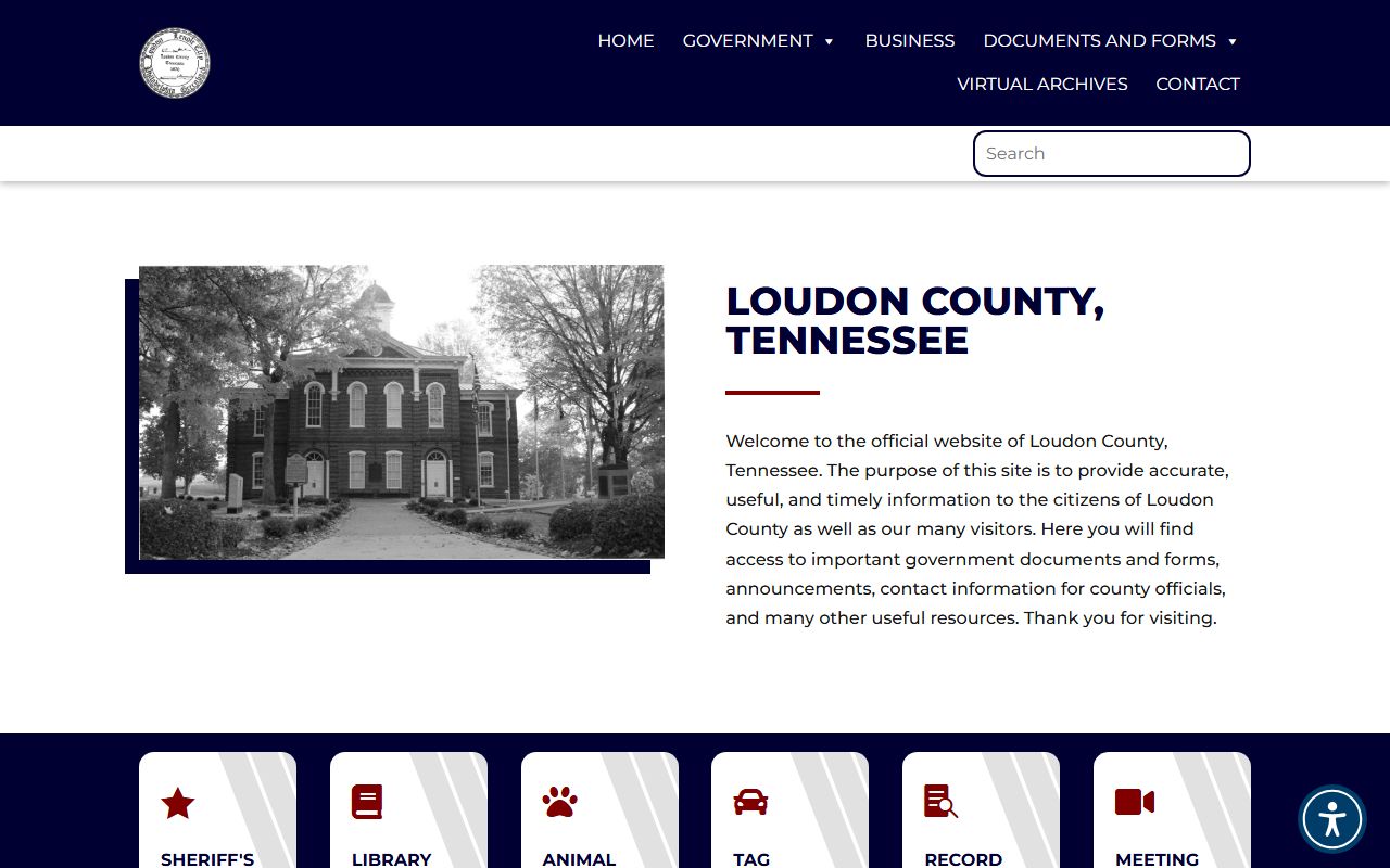 Loudon County government portal for divorce decree records