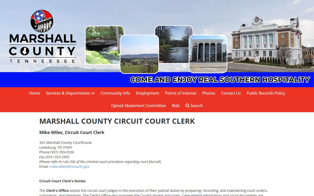 Marshall County Divorce Decree circuit court clerk